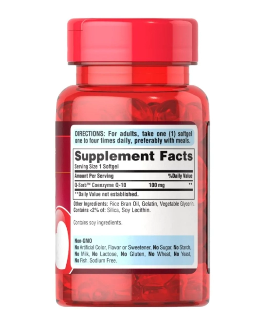 Coenzima Q10, 100mg, 120 Cápsulas em Gel, Puritan's Pride