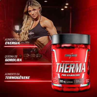 Termogênico Therma Pro Hardcore com 285mg de cafeína pura, 60 Cápsulas, Integralmedica