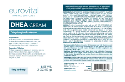 Creme DHEA, 57g, EuroVital