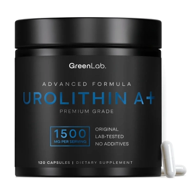 Urolitina A, 1500mg, Energia Celular e Saúde Mitocondrial, 120 Cápsulas, GreenLab