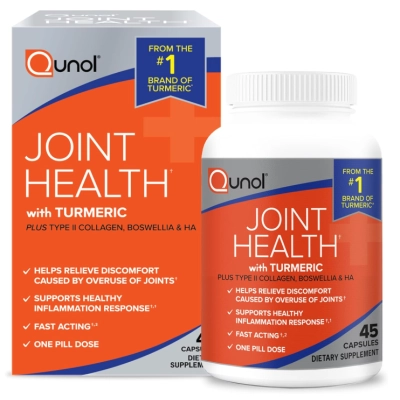Joint Health Suplemento para Articulações 5 em 1, Com Glucosamina, Condroitina e MSM, 45 Cápsulas,  Qunol