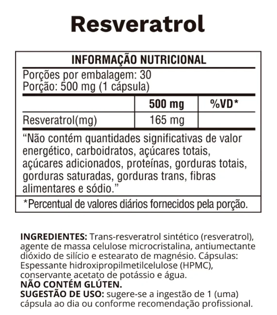 Resveratrol 165mg, 30 cápsulas, Ocean Drop