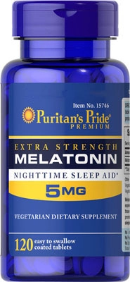 Melatonina, 5mg, 120 comprimidos, Puritan's Pride