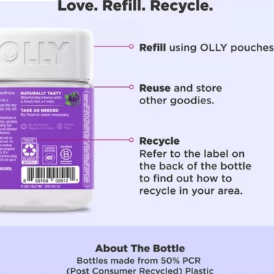 Sleep Melatonin, L-Theanine, 70 Gummies, Olly