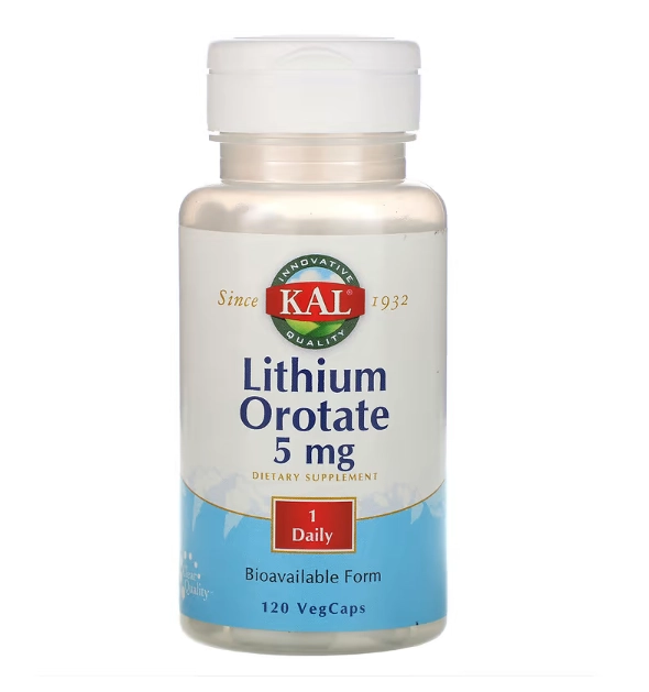 Lithium Orotate, 5mg, 120 Cápsulas, Kal
