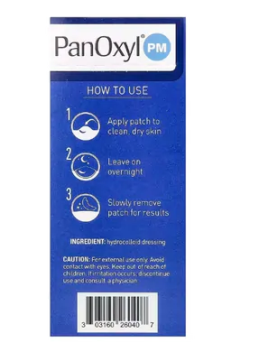 PM, adesivos noturnos, 40 adesivos hidrocolóides transparentes, PanOxyl