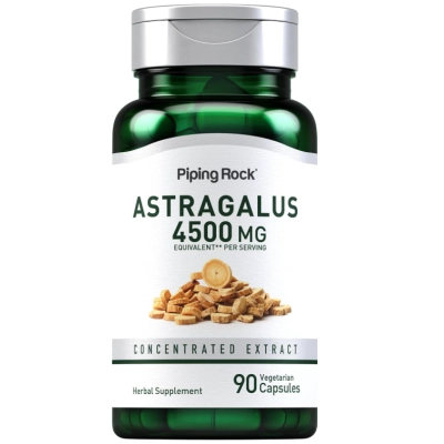 Astragalus 4500mg, Extrato de Raiz de Astrágalo,90 Cápsulas, Piping Rock 