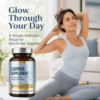 GHK-CU, Peptídeo de Cobre, 120mcg, 120 Cápsulas, EAONE
