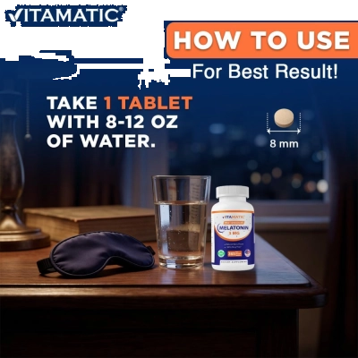 Melatonina, 3mg, Fast Dissolve, 365 Comprimidos, Vitamatic