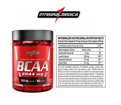 BCAA, 2044mg, 90 Cápsulas, Integral medica