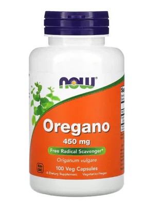 Orégano, 450mg, 100 cápsulas, Now