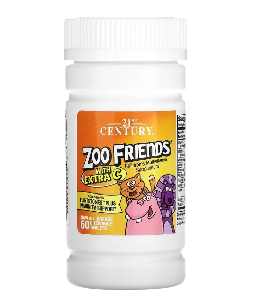 Multivitamínico Kids, com Extra C, 60 comprimidos Mastigáveis, 21 St Century