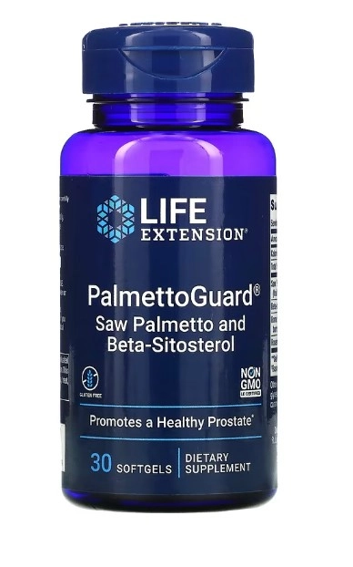 PalmettoGuard, Serenoa repens e Beta-Sitosterol, 30 Cápsulas, Life Extension