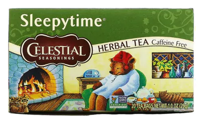 Chá de Ervas Sem Cafeína, Sleepytime, 29g, Celestial Seasonings