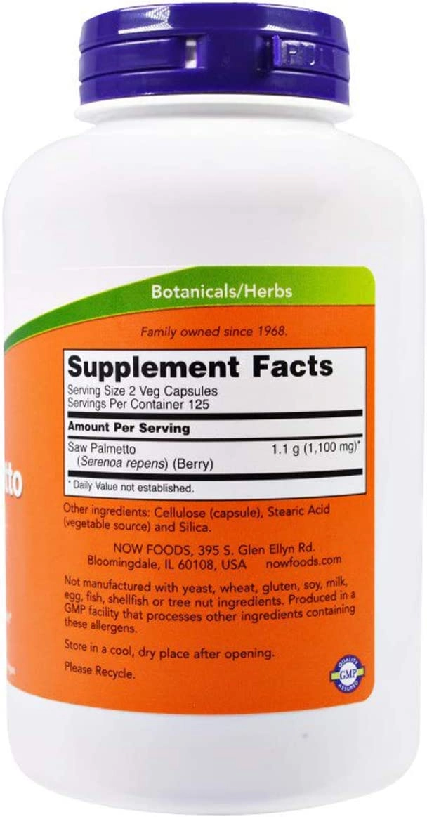 Saw Palmetto Berry, 550mg, 100 Capsulas, Now
