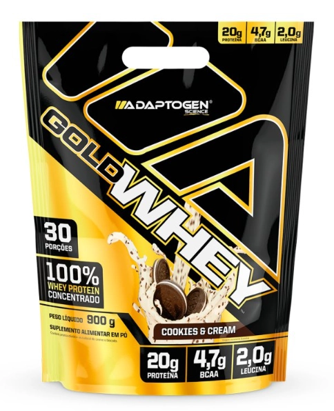 Gold Whey, 900g Sabor Cookies & Cream, Adaptogen