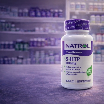 5-HTP, liberação prolongada, ultra-forte, 100 mg, 45 tabletes, Natrol
