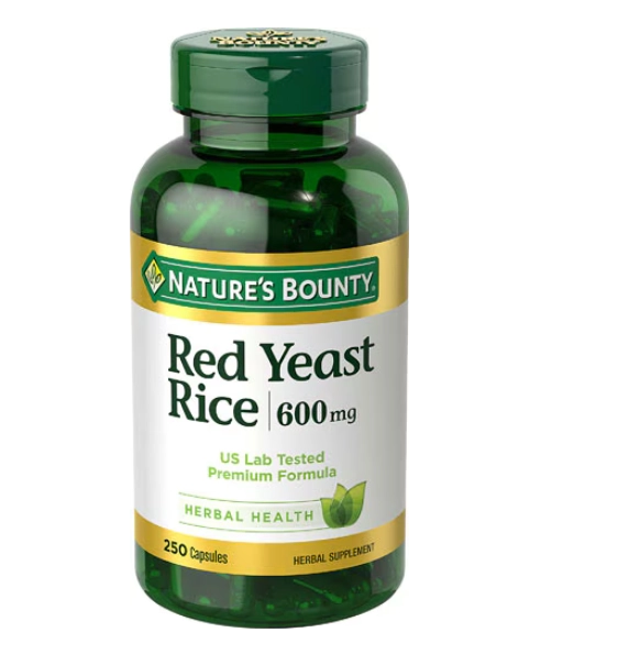 Red Yeast Rice, 600mg, 250 Cápsulas, Natures Bounty