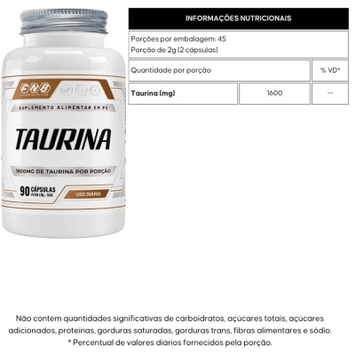 Taurina, 1600mg, 90 Cápsulas, Flora Nativa