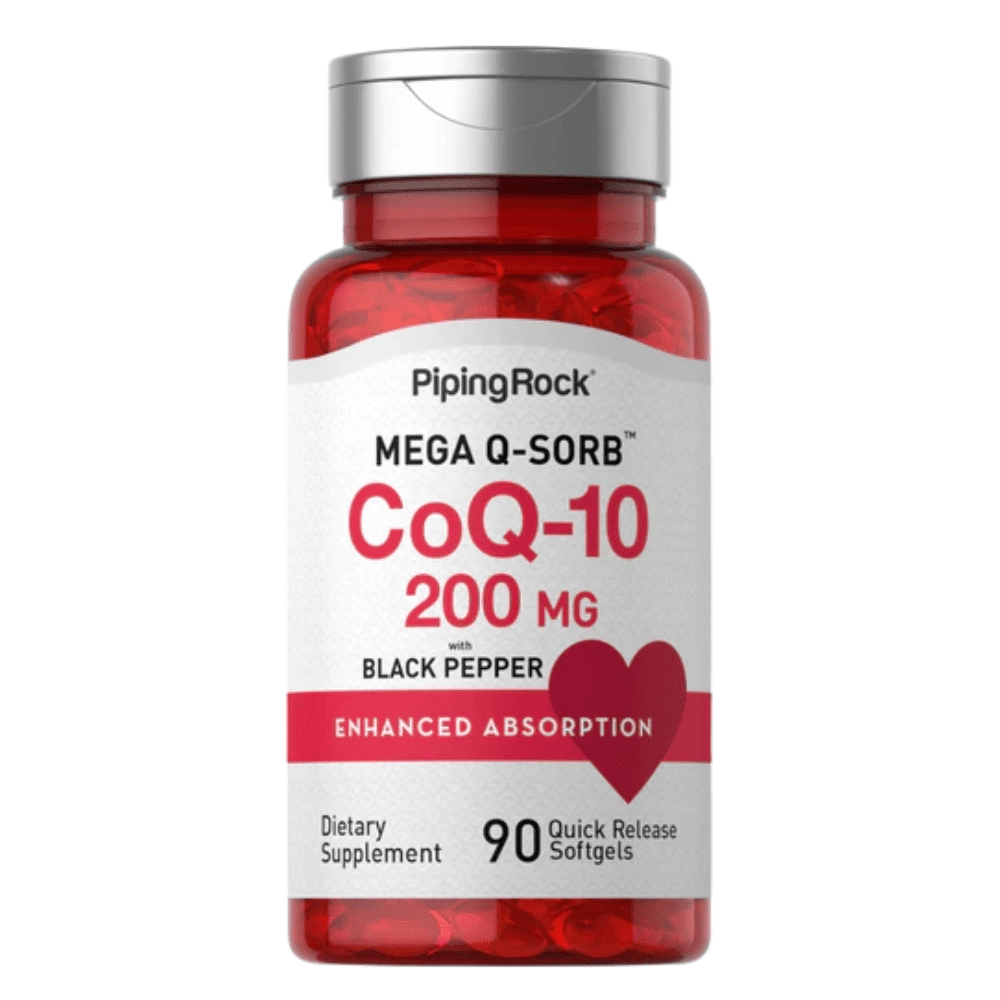 CoQ10 200 mg 90 Gels de Rápida Absorção - Piping Rock