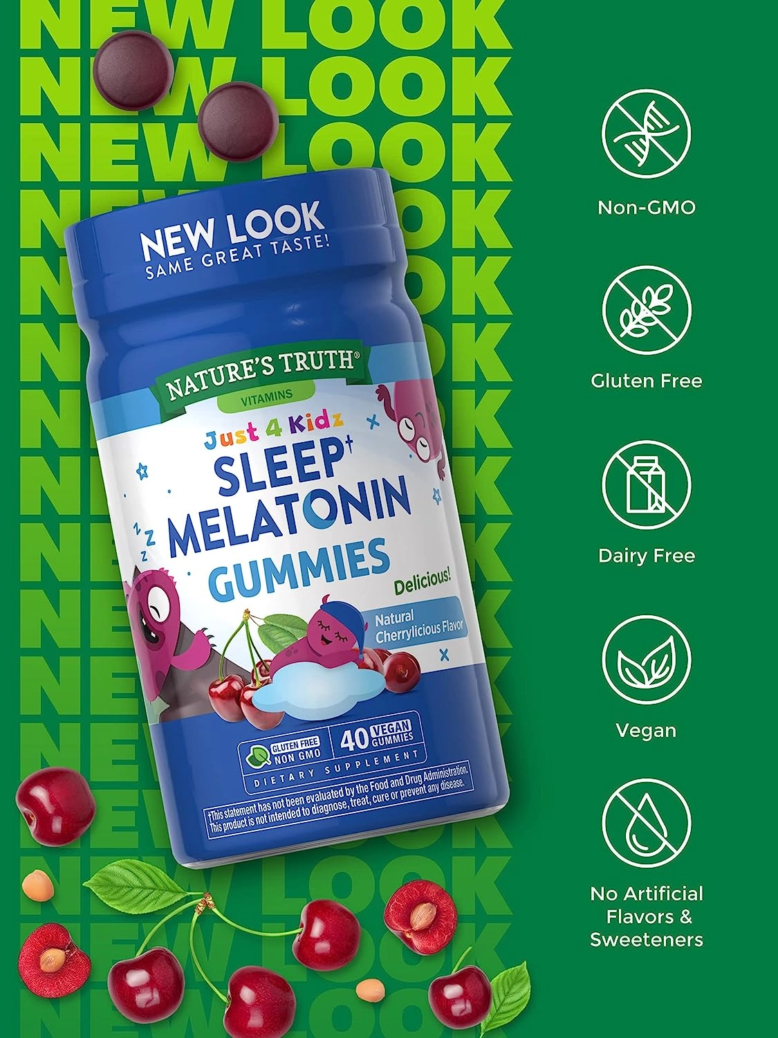 Melatonina Kids 1mg, 40 Gomas, Nature's Truth