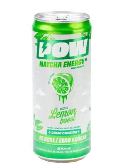 Energético Matcha Energy, 310ml Sabor Lemon Boost, Push & Pow