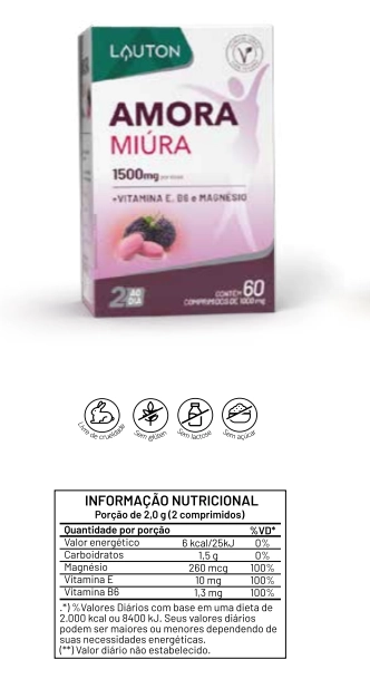 Amora Miúra 1500mg, 60 comprimidos, Lauton Nutrition