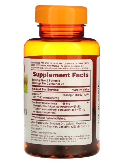 Concentrado de Cranberry para Mulheres, 150 Softgels, Sundown