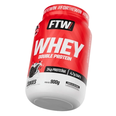 Whey Double Protein, 900g Sabor Cookies, FTW