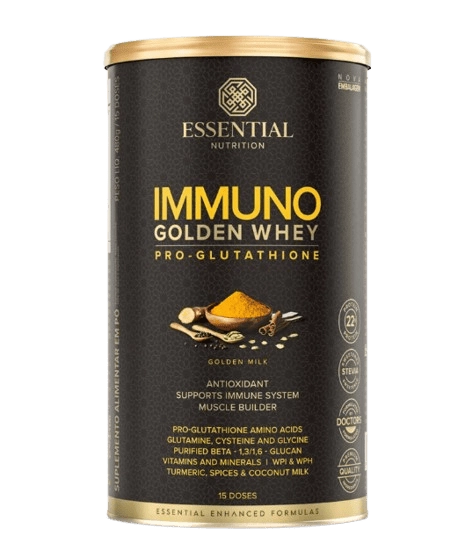 Immuno Golden Milk, Whey Protein Hidrolisado e Isolado, 480g, Essential Nutrition