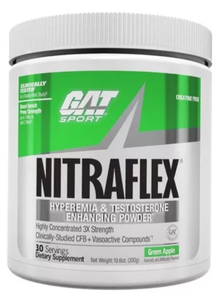Pré-Treino Nitraflex, 300g Sabores, GAT Sport