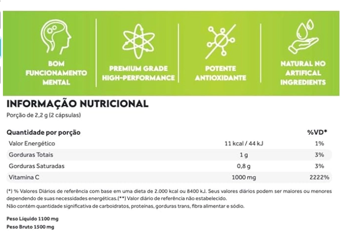 Bio Vitamina C, 60 Cápsulas, PuraVida