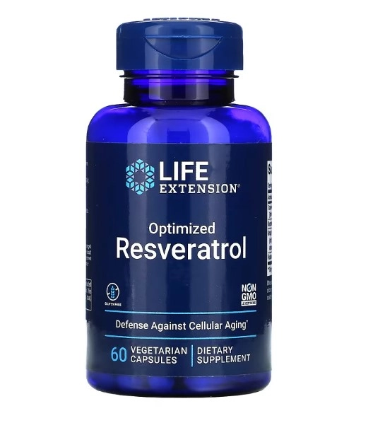 Resveratrol Otimizado, com Quercetina  250mg, 60 Cápsulas, Life Extension