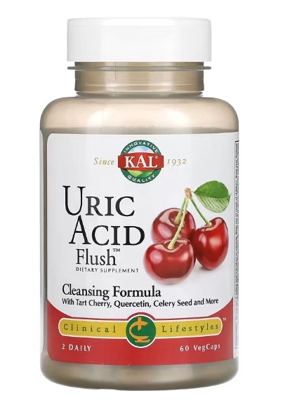 Uric Acid Flush, limpeza do ácido úrico,  60 Cápsulas, Kal