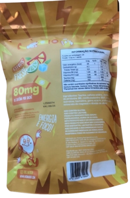DOT Citrus Fresh, Energia em Bala com Sabor Refrescante de Frutas Cítricas, 25 Sachês