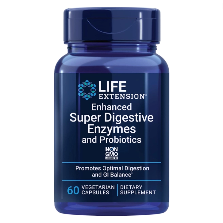 Enzimas Super Digestivas e Probióticos, 60 Cápsulas, Life Extension
