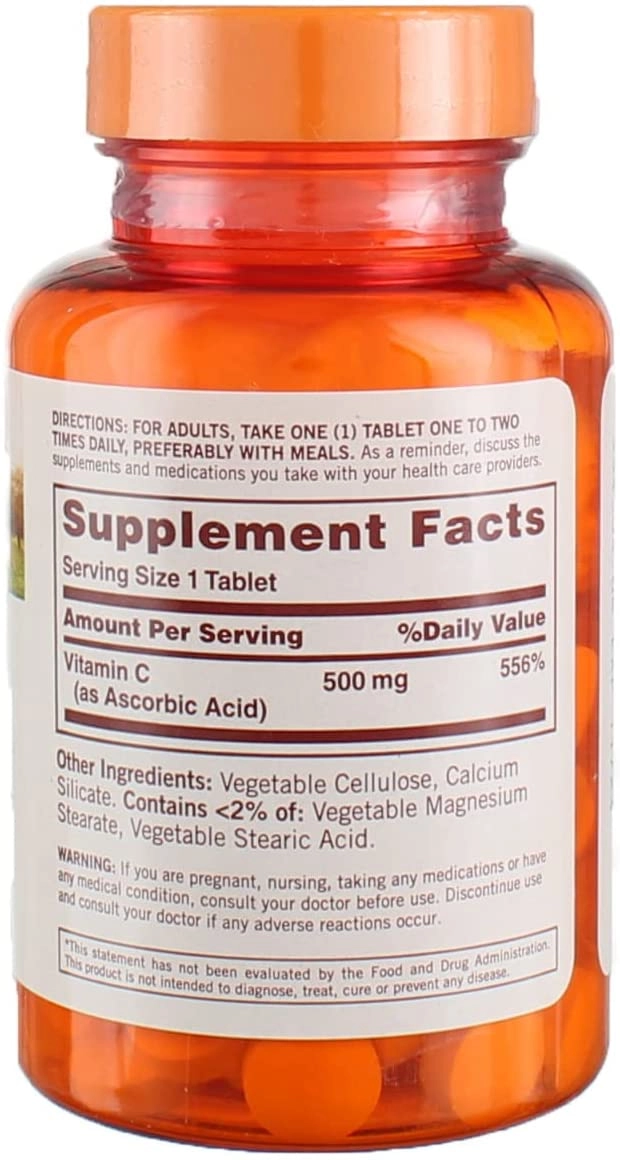 Vitamina C, 500mg, 100 comprimidos, Sundown
