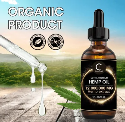 Hemp Oil, Óleo de Cânhamo com Ômega, Auxilio no Sono, relaxamento e Estresse, 12,000mg, 30ml, GreenPeople