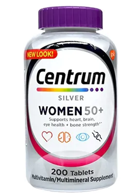 Centrum  Silver Womens 50+ Multivitamínico, 200 comprimidos