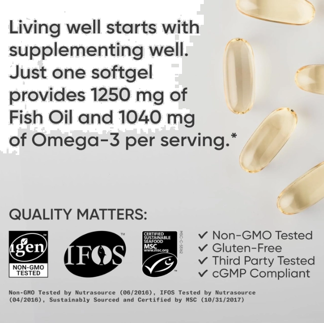 Triple Strength Ômega, Óleo de Peixe 1250mg, 30 Cápsulas, Sports Research