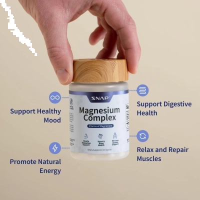 TrioMagnesium Complex, 400mg, 60 Cápsulas, Snap