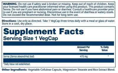 Senna, 470mg, 100 VegCaps, Solaray