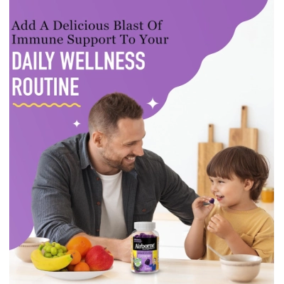 Elderberry com Vitaminas C e Zinco, 50 Gomas Sabugueiro, Airborne 