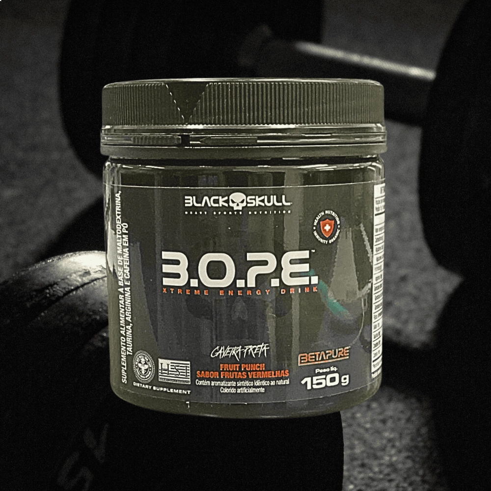 Pré Treino B.O.P.E, Frutas Vermelhas, 150g - Black Skull