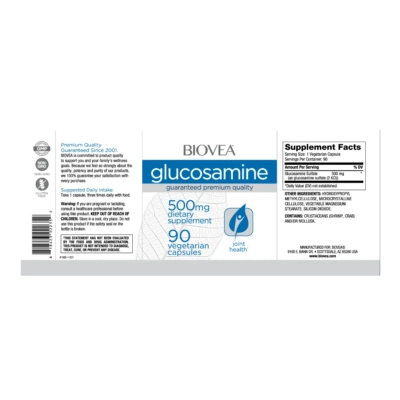 Glucosamine 500mg, 90 Cápsulas, Biovea