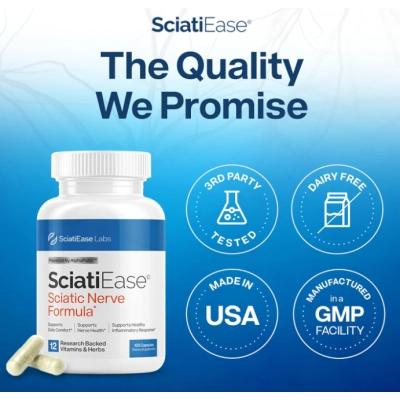 Sciatic Nerve Support Formula, Suporte ao Nervo Ciático e Saúde Nervosa, 120 cápsulas, SciatiEase 