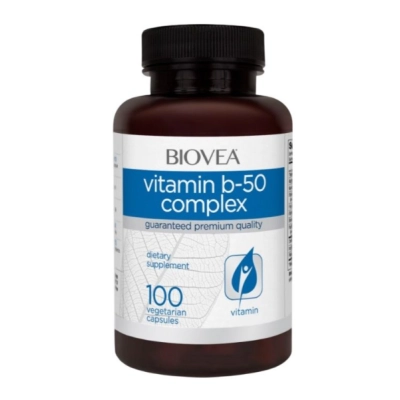 Vitamina B50 Complex 50mg, 100 Cápsulas, Biovea