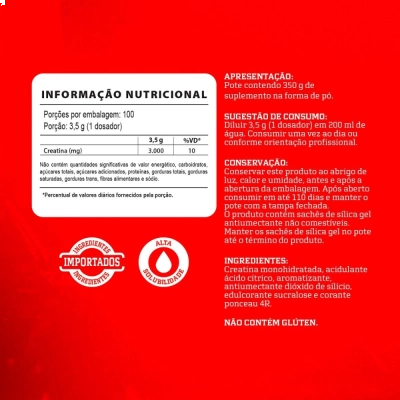 Creatina Hardcore, Sabores, 300gr, Integralmedica