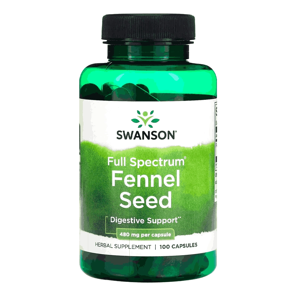 Semente de Funcho 480mg, 100 Cápsulas - Swanson 