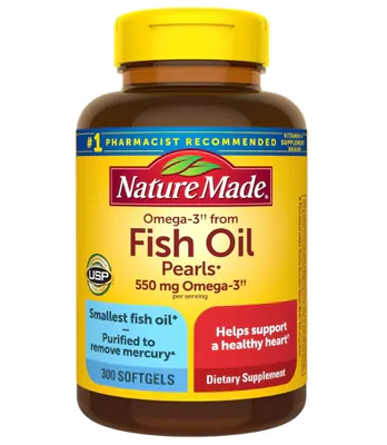 Ômega 3, Fish Oil 550mg, 300 Cápsulas, Nature Made